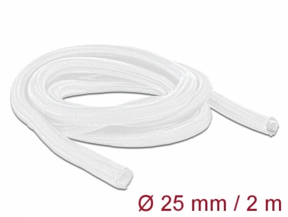 Plasa cu auto inchidere pentru organizarea cablurilor 2m x 25mm alb, Delock 20701